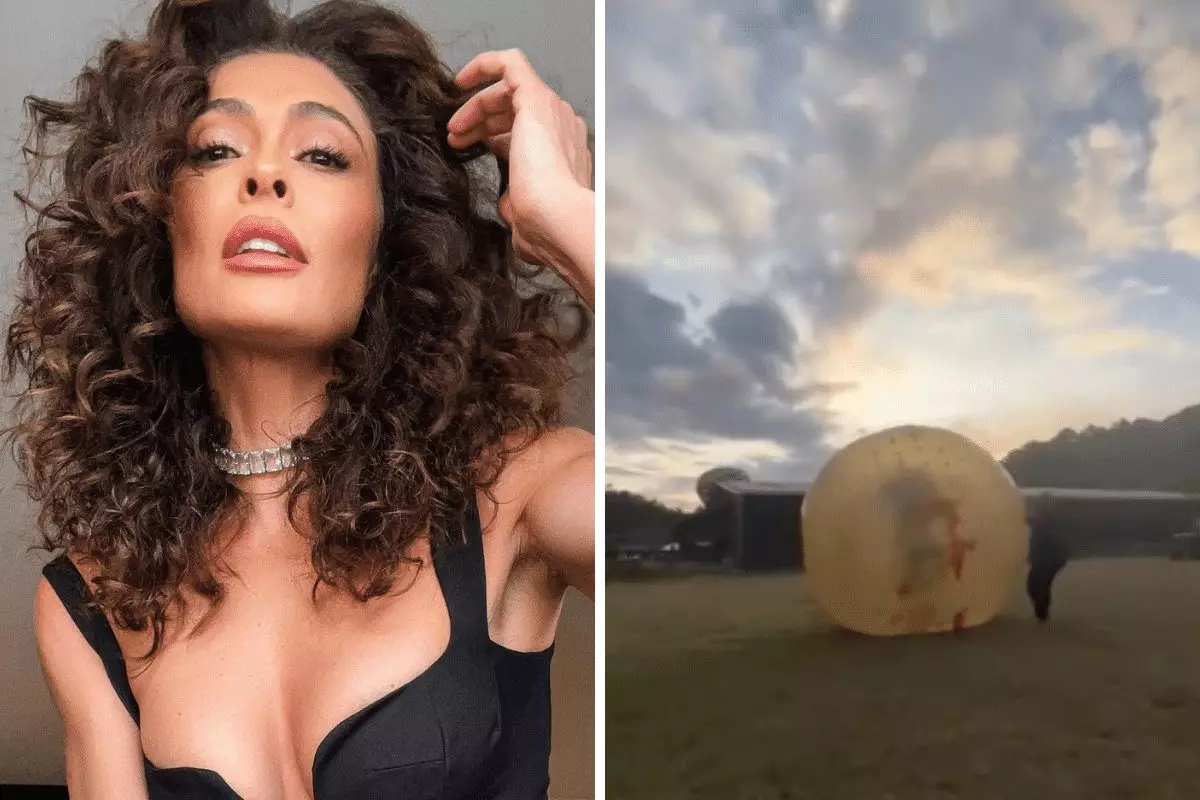 Juliana Paes participa de desafio dentro de bolha e se diverte. Veja!