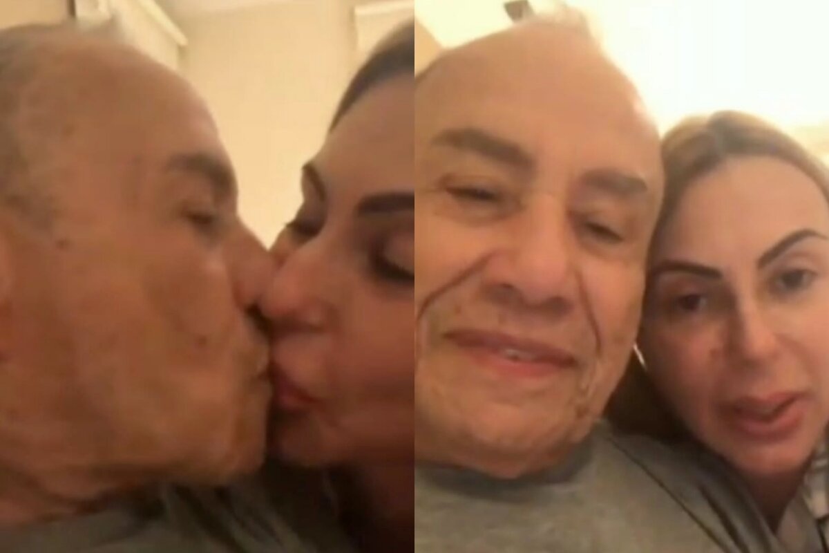Stenio Garcia beijando Marilene Saade