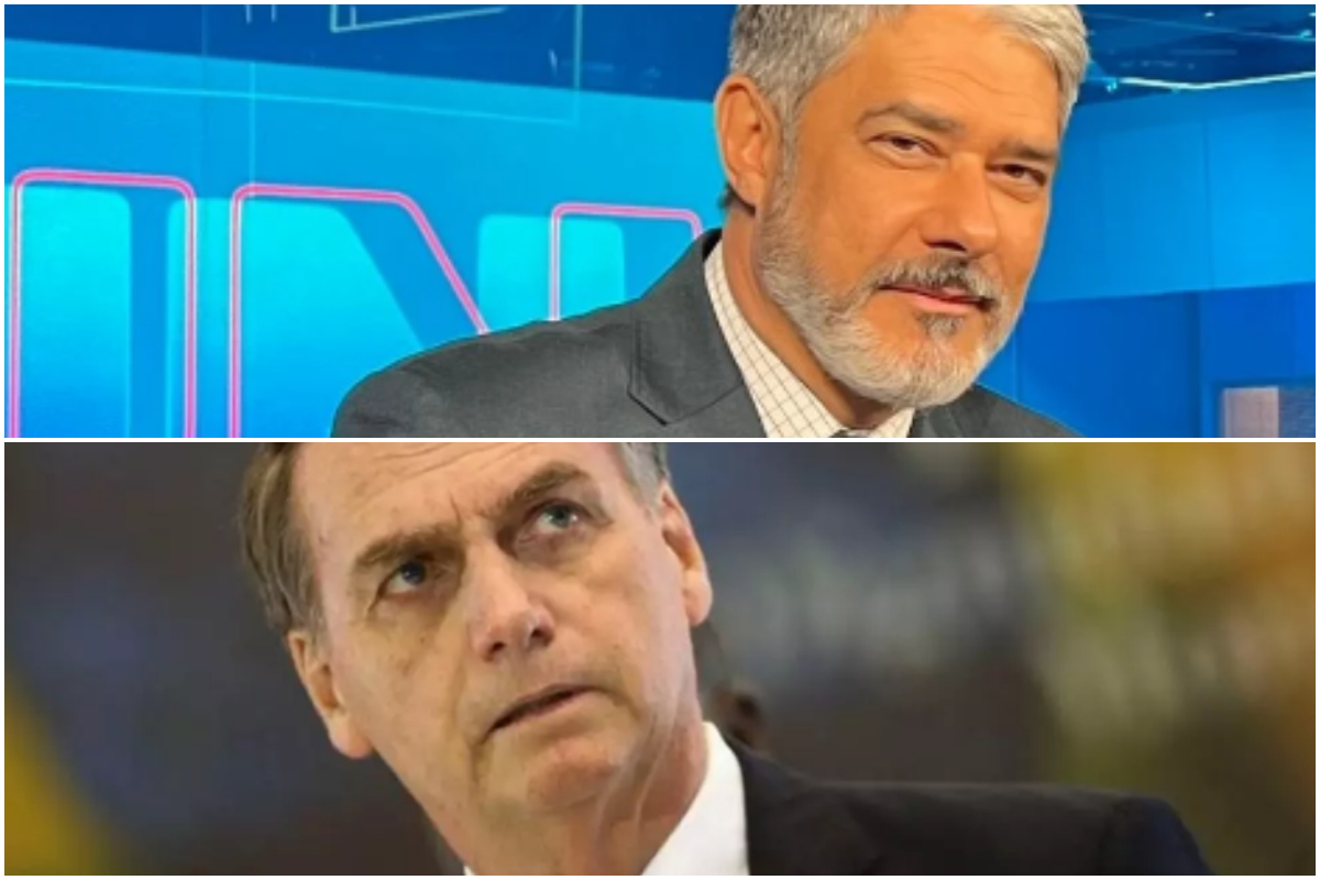 William Bonner e Jair Bolsonaro