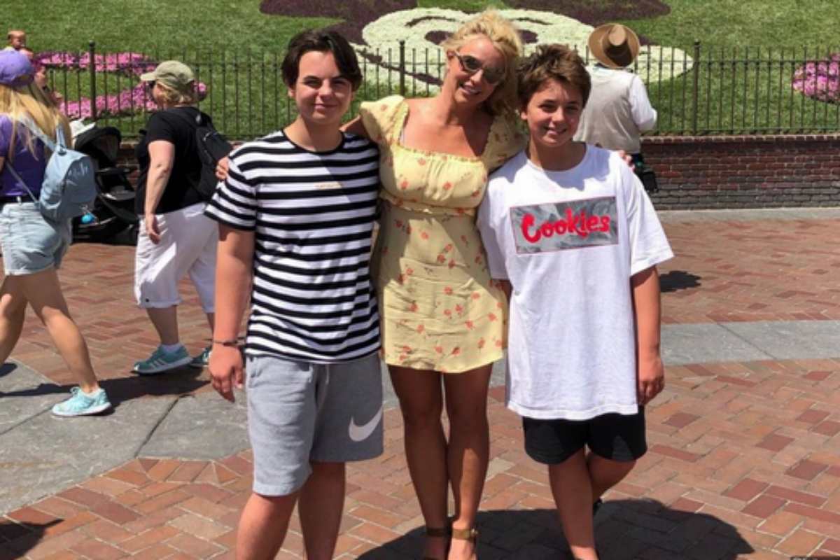 Britney Spears com os filhos
