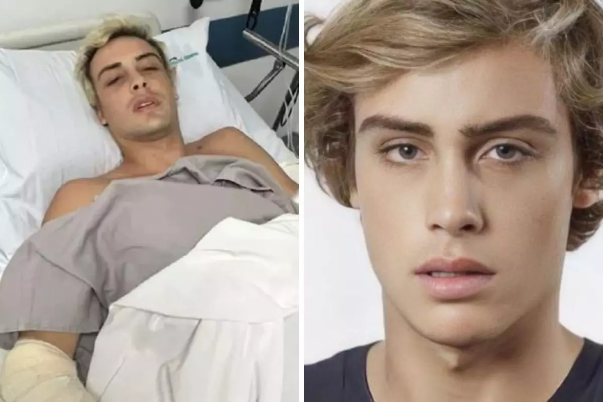 Bruno Krupp em hospital e em ensaio fotográfico