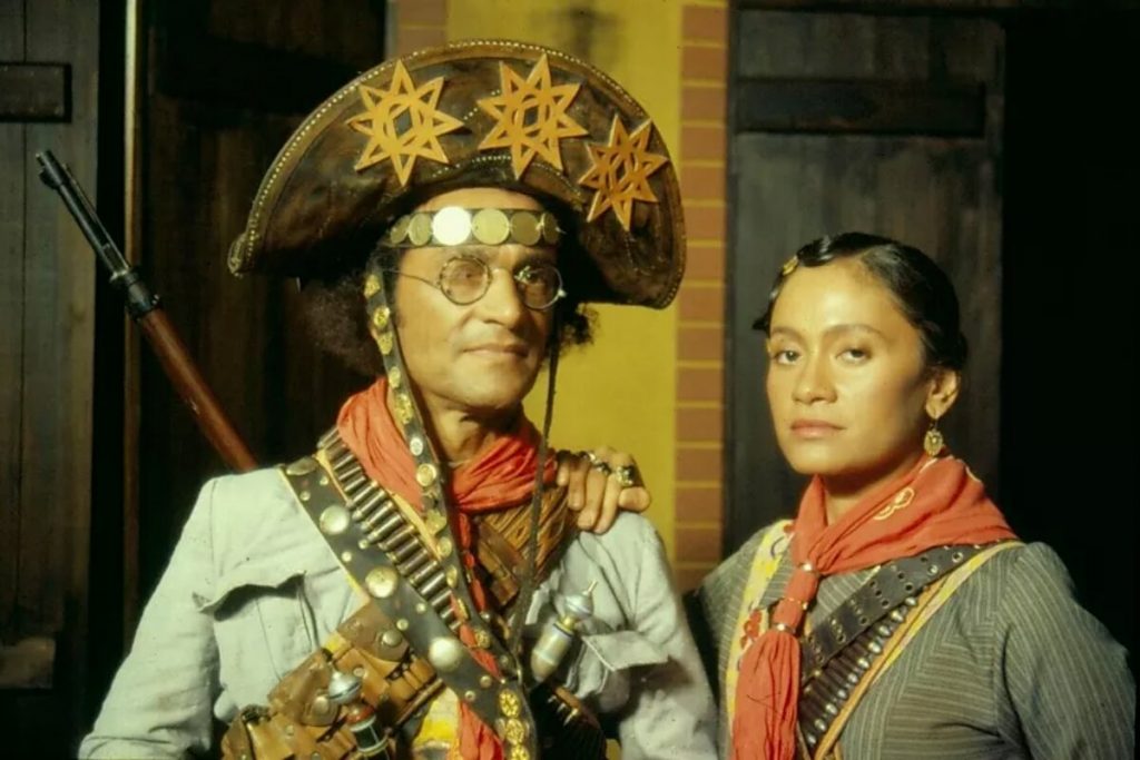 Nélson Xavier (Lampião) e Tânia Alves (Maria Bonita), caracterizados 