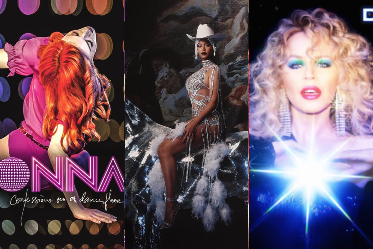 Madonna, Beyoncé e Kylie Minogue em suas eras "Disco"