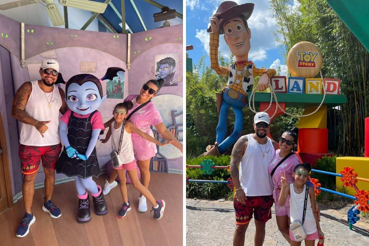 Naldo e família aproveitam diversão em dia de parque na Disney