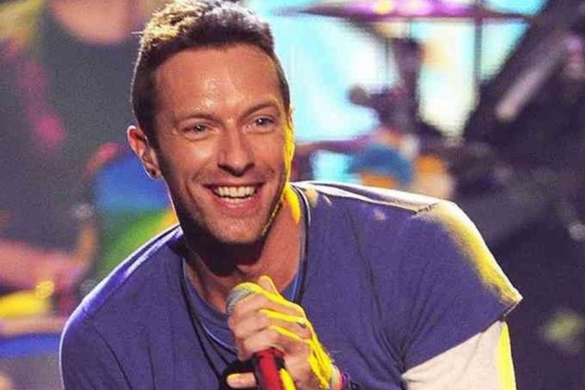 Chris Martin, vocalista da banda Coldplay, em show no Rock in Rio