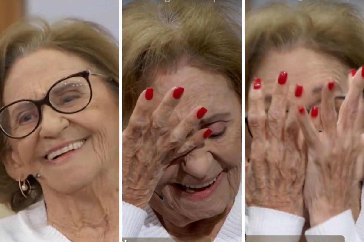 Laura Cardoso, de 95 anos, emocionada com homenagem no programa Encontro