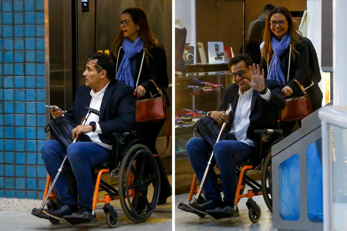 Luciano Szafir de cadeira de rodas