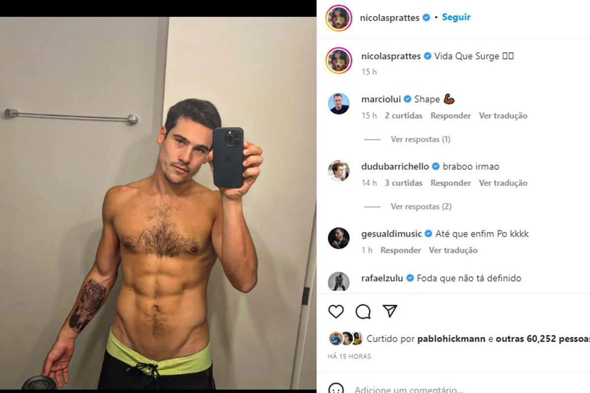 Nicolas Prattes Recebe Muitos Elogios Ao Posar Sem Camisa