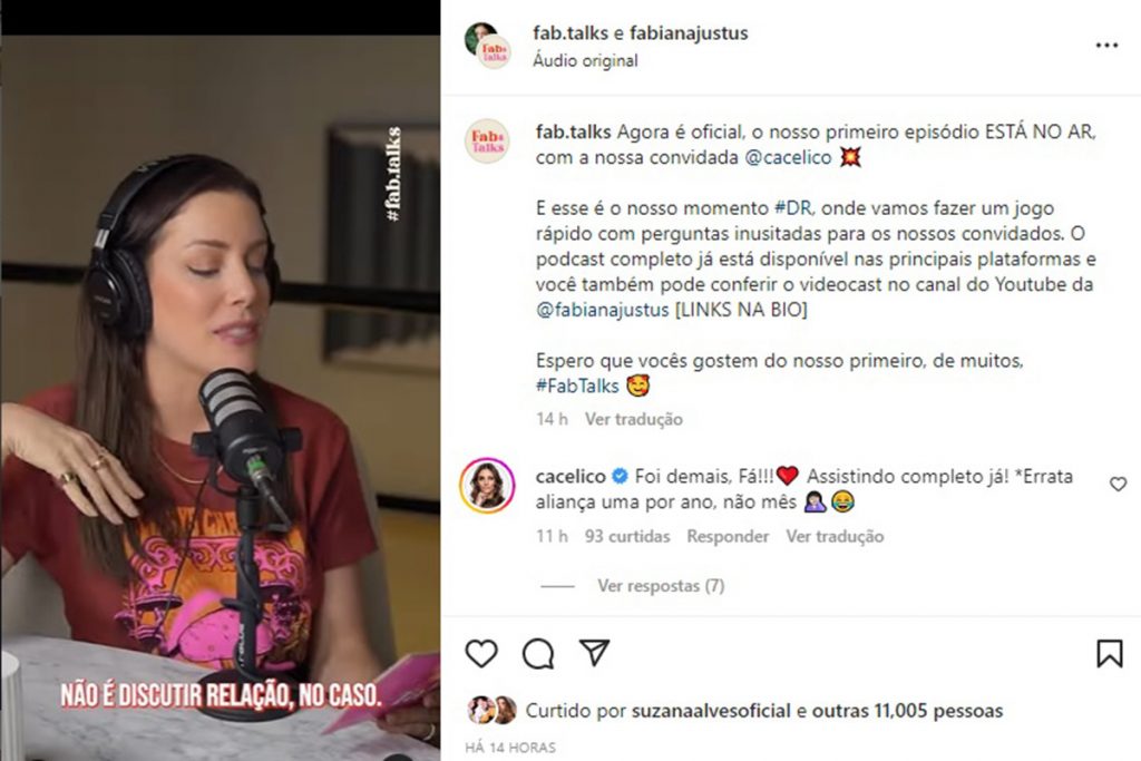 Carol Celico se corrigiu após dizer que ganhava uma aliança todo mês