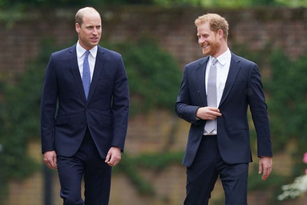 Os irmãos William e Harry