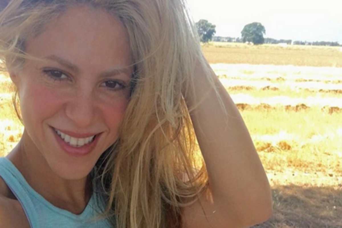 Shakira, selfie no campo