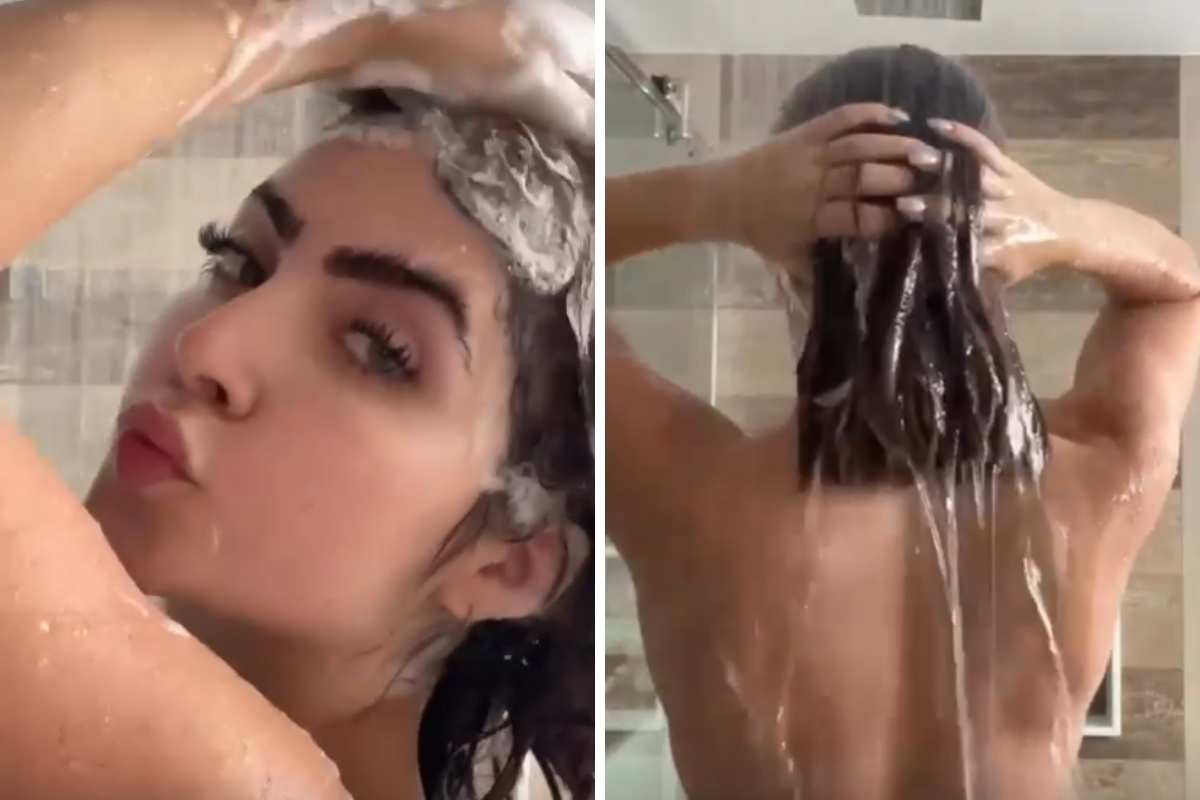 Jade Picon publica vídeo tomando banho