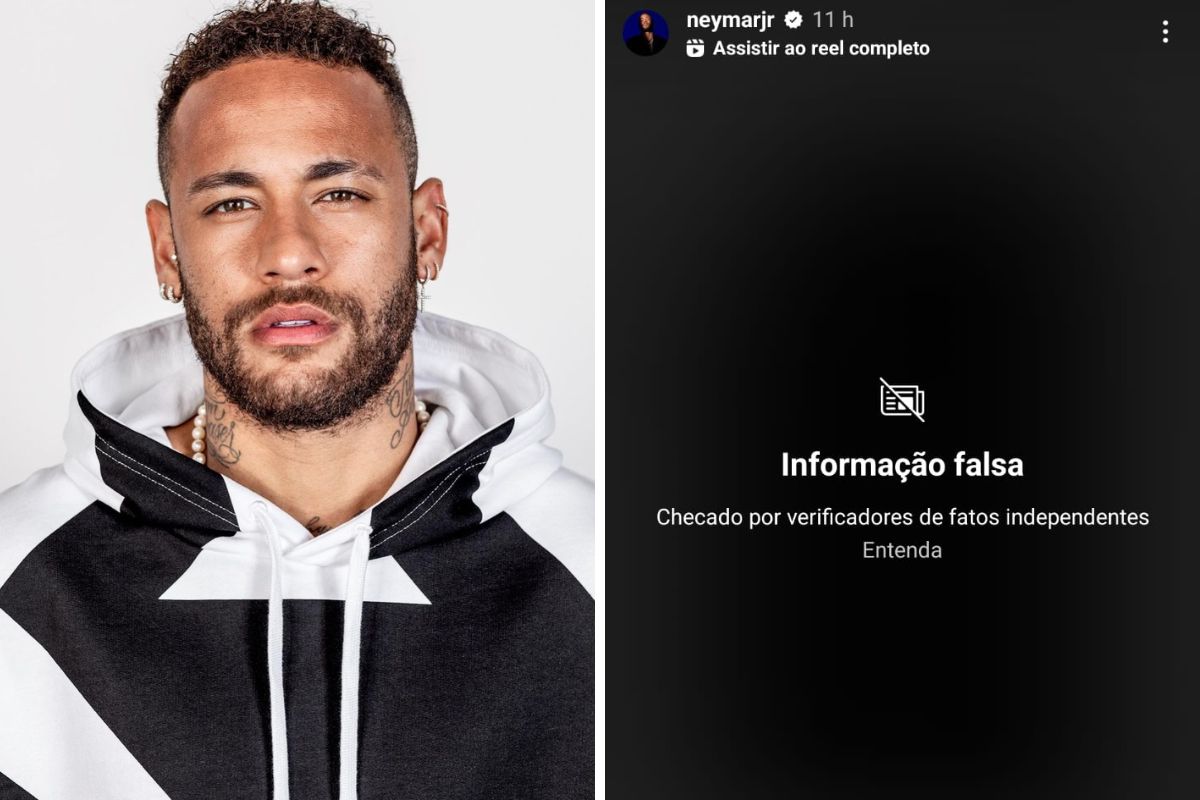 Neymar e post que foi notificado pelo Instagran