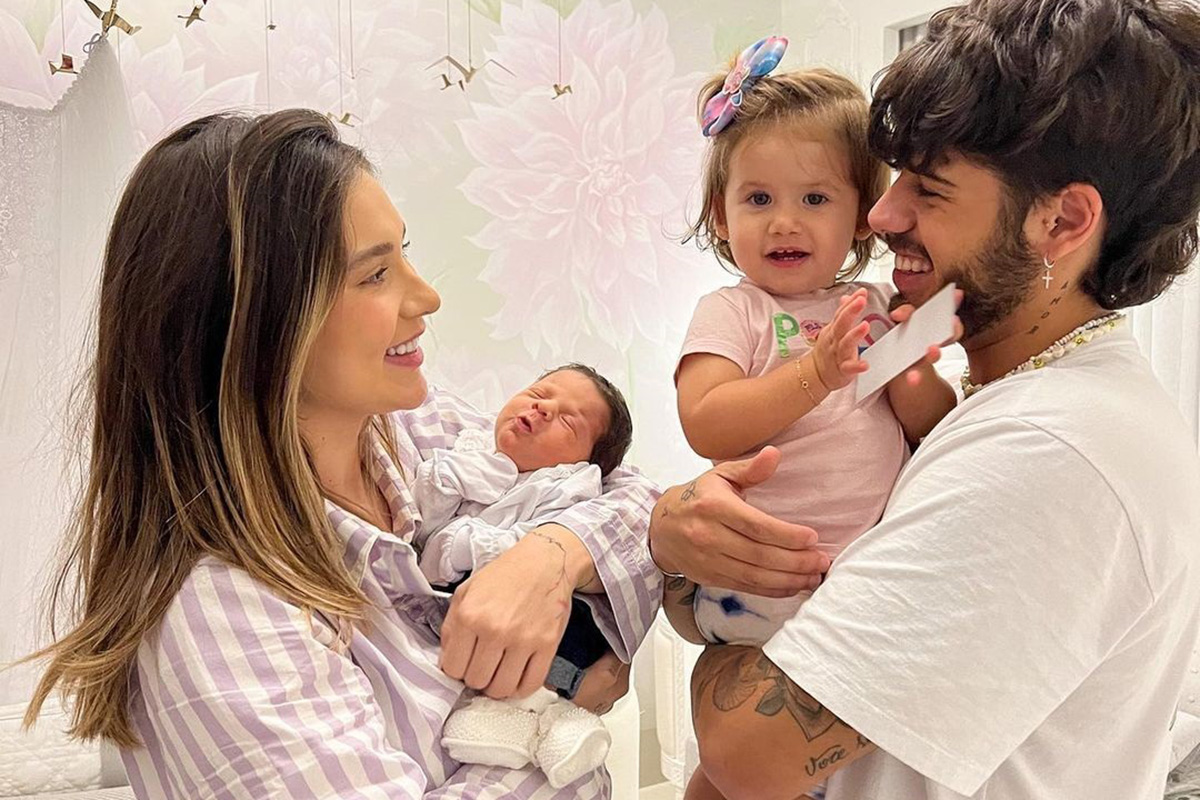 Virginia Fonseca e Zé Felipe com as filhas