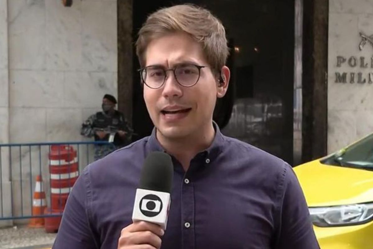 Erick Rianelli, repórter da TV Globo, que foi agredido