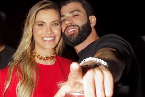 Gusttavo Lima e Andressa Suita em after do show no festival Buteco