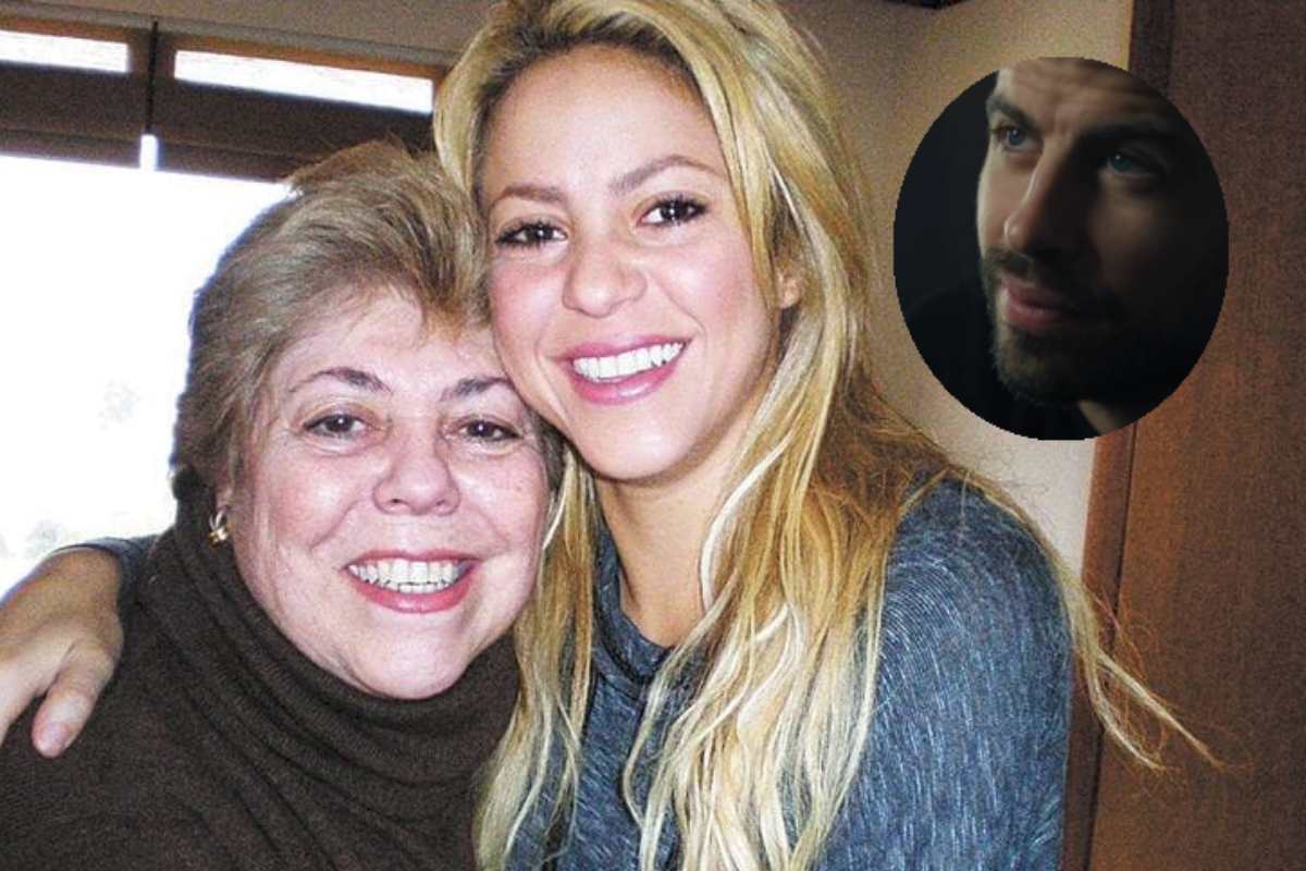Shakira com sua mãe Nidia Ripoll, Gerard Piqué