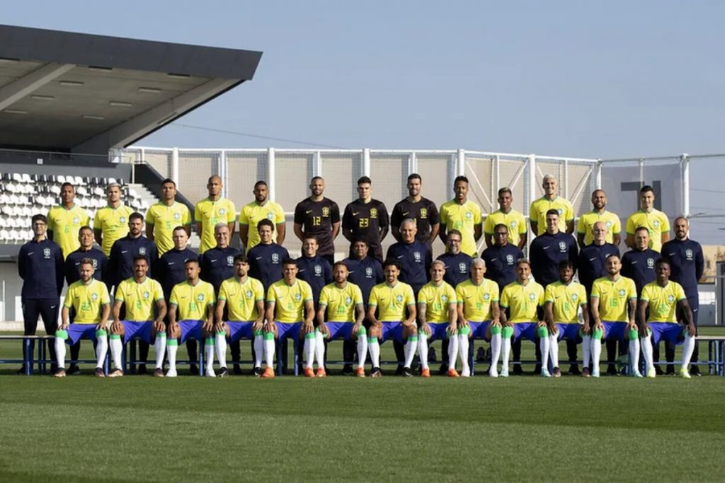 Foto oficial da seleção brasileira para a Copa do Mundo de 2022