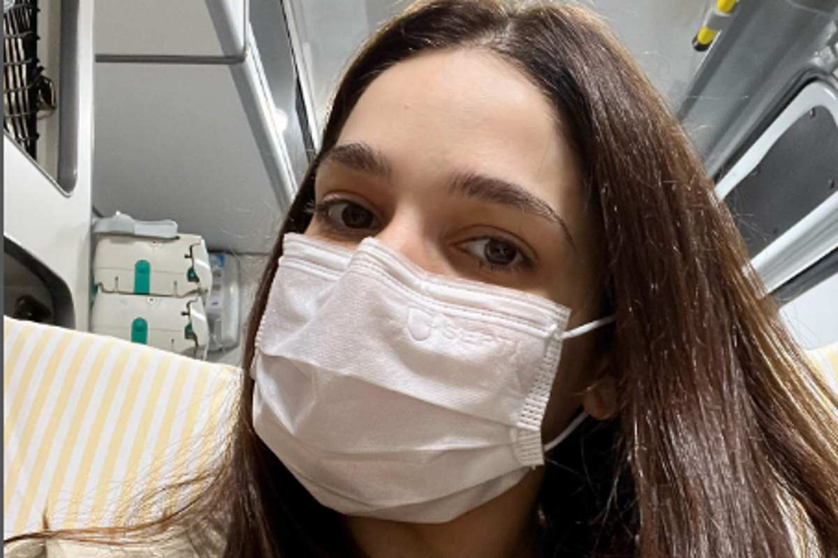 Sabrina Petraglia no hospital