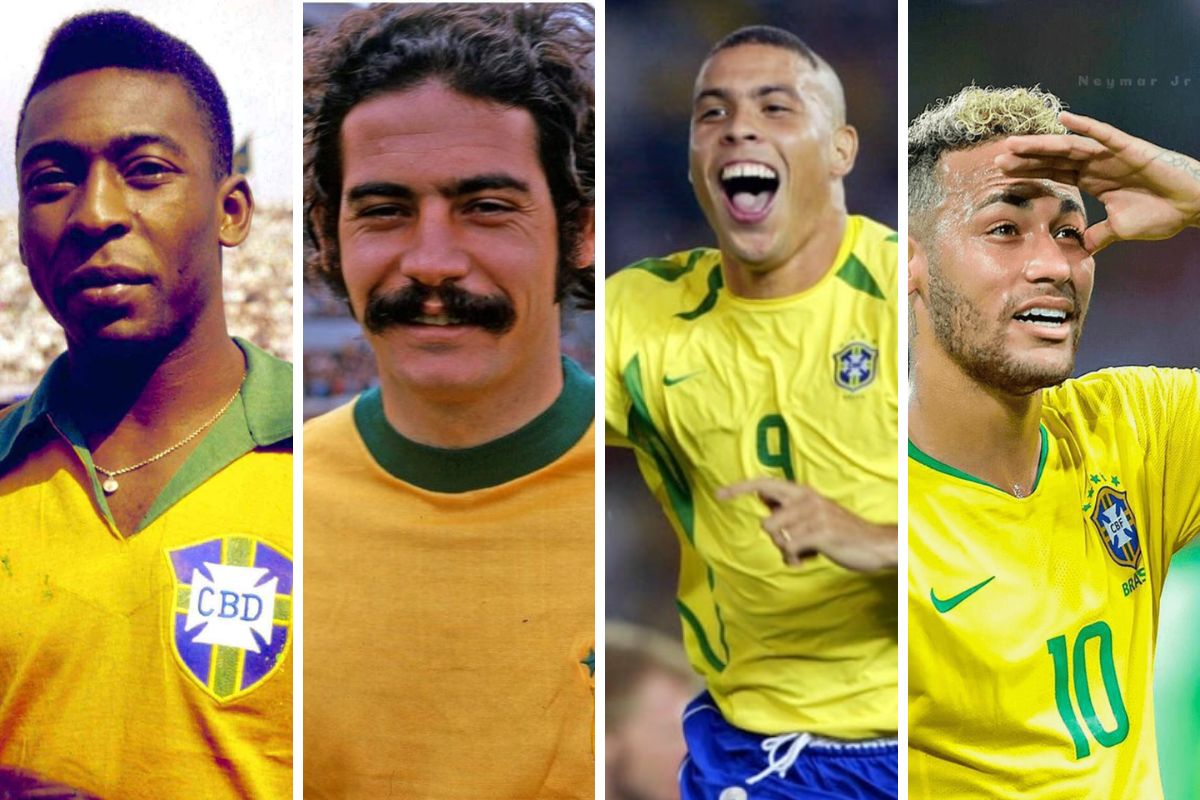 Pelé, Rivellino, Ronaldo Fenômeno e Neymar no top 10 de artilheiros brasileiros