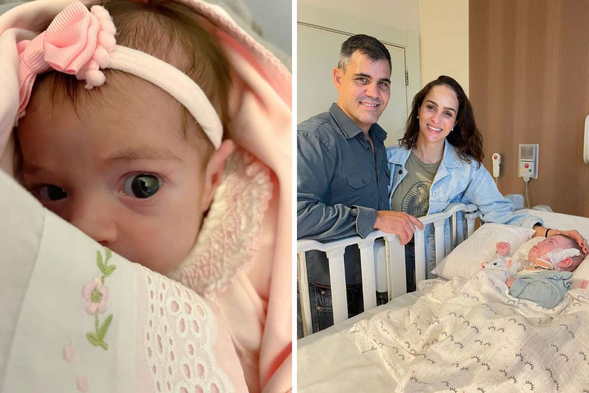 Maria Guilhermina recém nascida e com seis meses