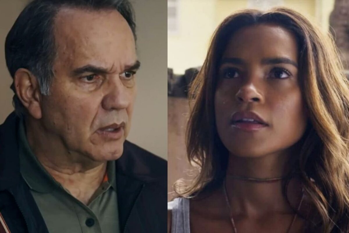 Guerra (Humberto Martins) e Brisa (Lucy Alves), em "Travessia"