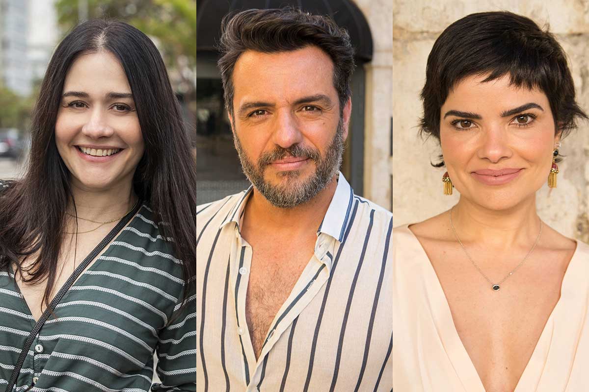Guida (Alessandra Negrini), Moretti (Rodrigo Lombardi) e Leonor (Vanessa Giácomo) em Travessia