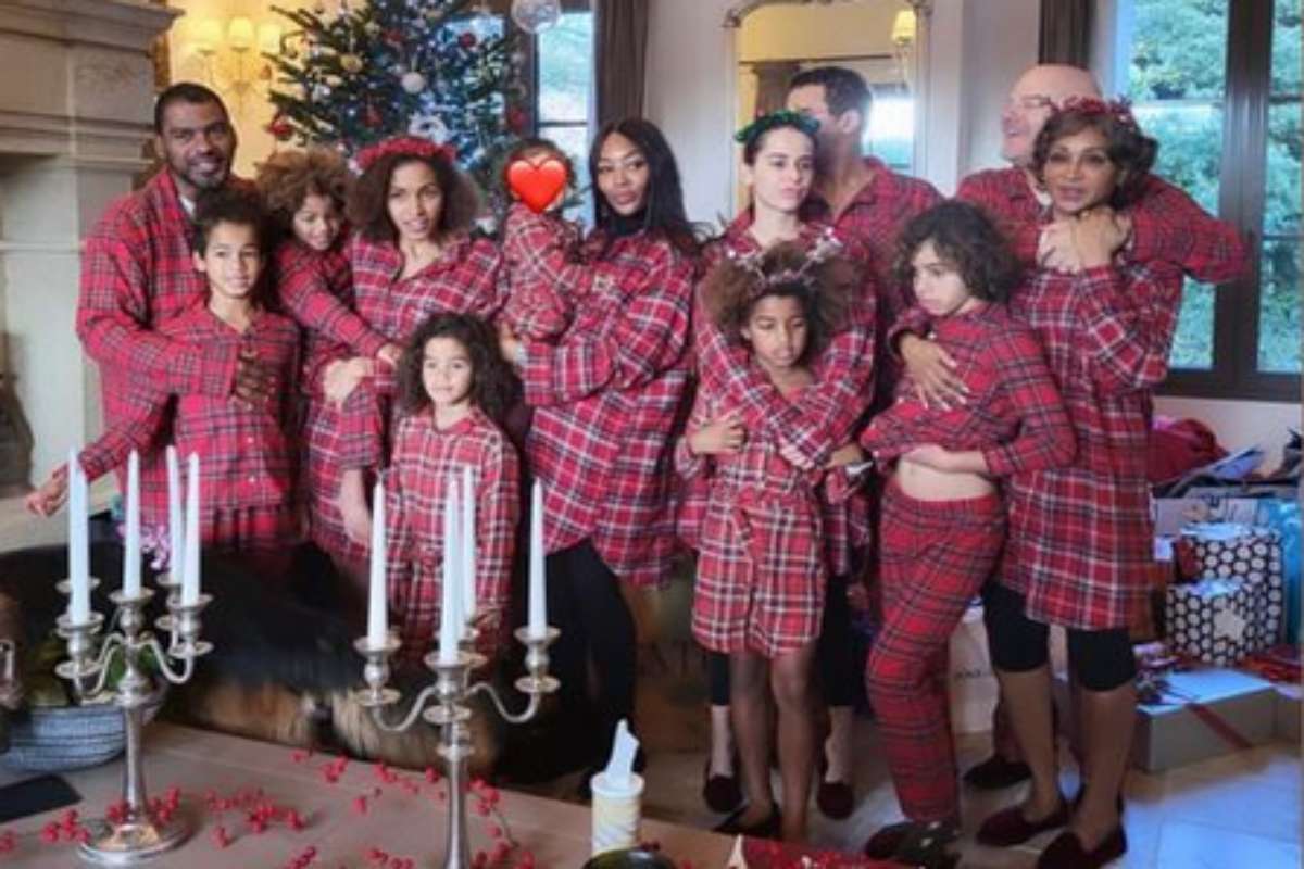 Naomi Campbell em família no Natal