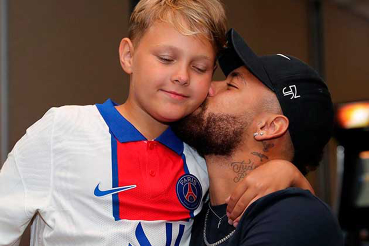 Neymar e o filho Davi Lucca