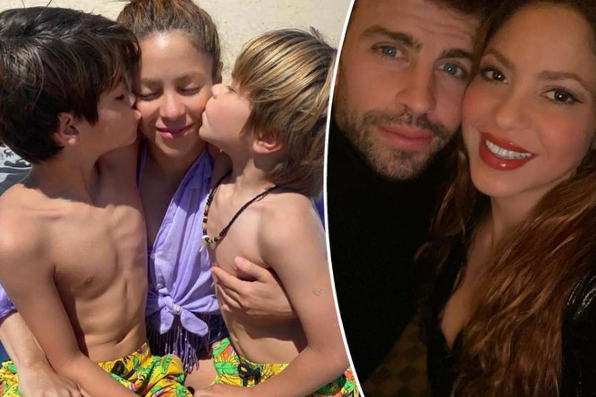 Shakira, Gerard Piqué e os filhos