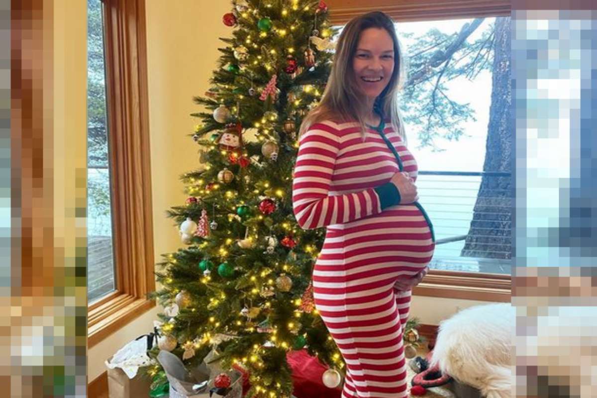 Hilary Swank, grávida de seis meses