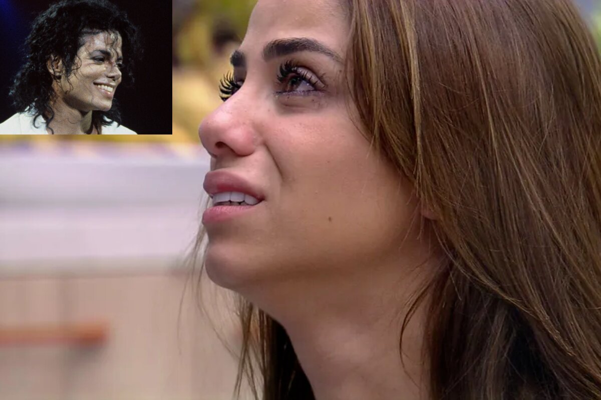 BBB23 Key Alves chorando, Michael Jackson sorrindo, no detalhe