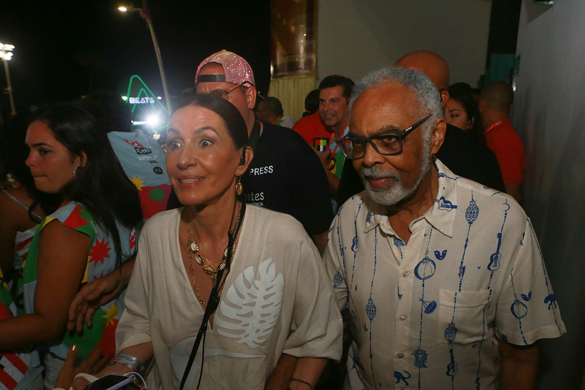 Gilberto Gil com a esposa Flora
