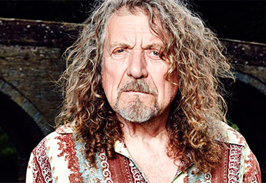 Retrato do cantor Robert Plant