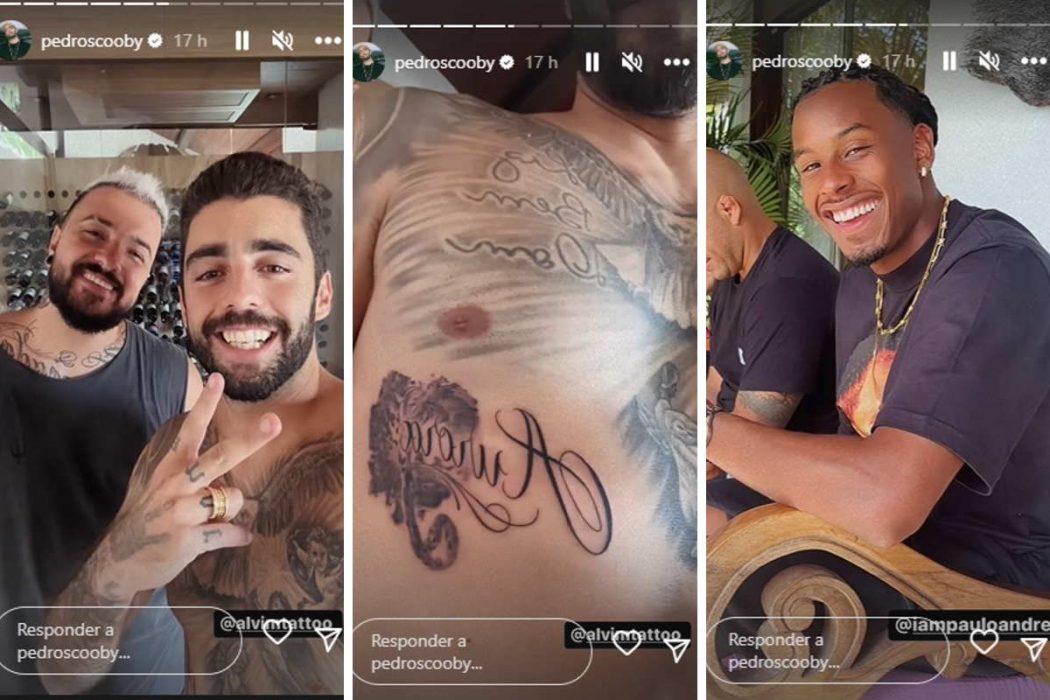 Pedro Scooby Faz Tatuagem Em Homenagem Ca Ula E Pa V Tudo