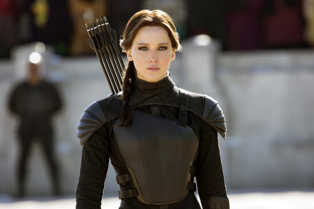 Katniss Everdeen (Jennifer Lawrence) em Jogos Vorazes