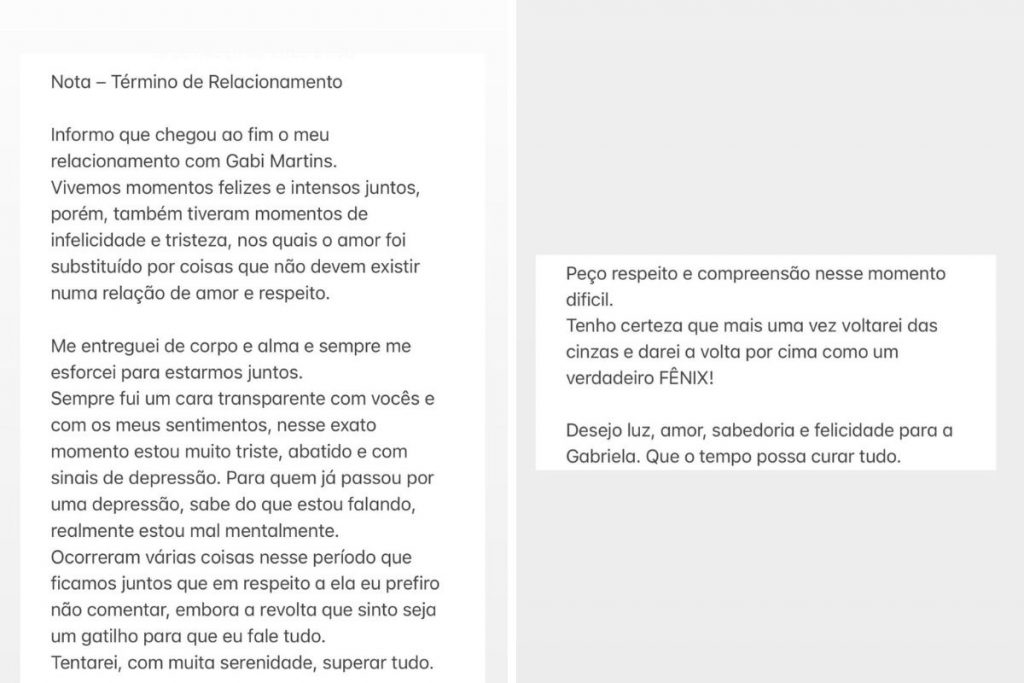 Lincoln Lau anunciou o término do namoro com Gabi Martins