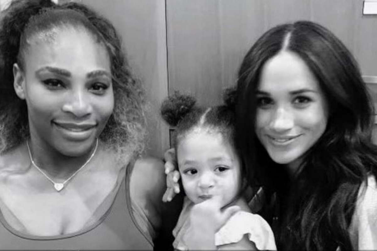 Serena Williams, sua filha, e Meghan Markle