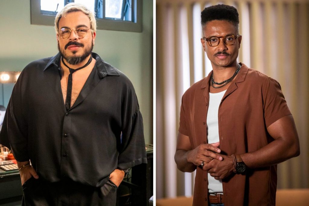 Fotomontagem de Vitinho (Luis Lobianco) e Anthony Verão (Orlando Caldeira) em Vai na Fé