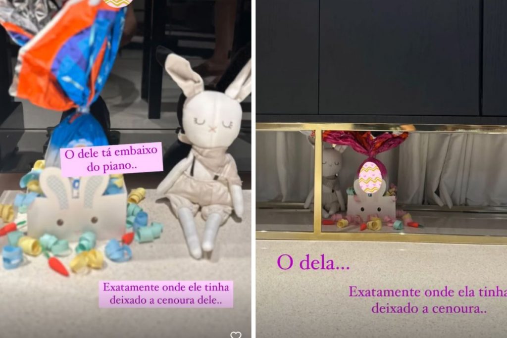 Ovos de Páscoa dos filhos de Thais Fersoza e Michel Teló