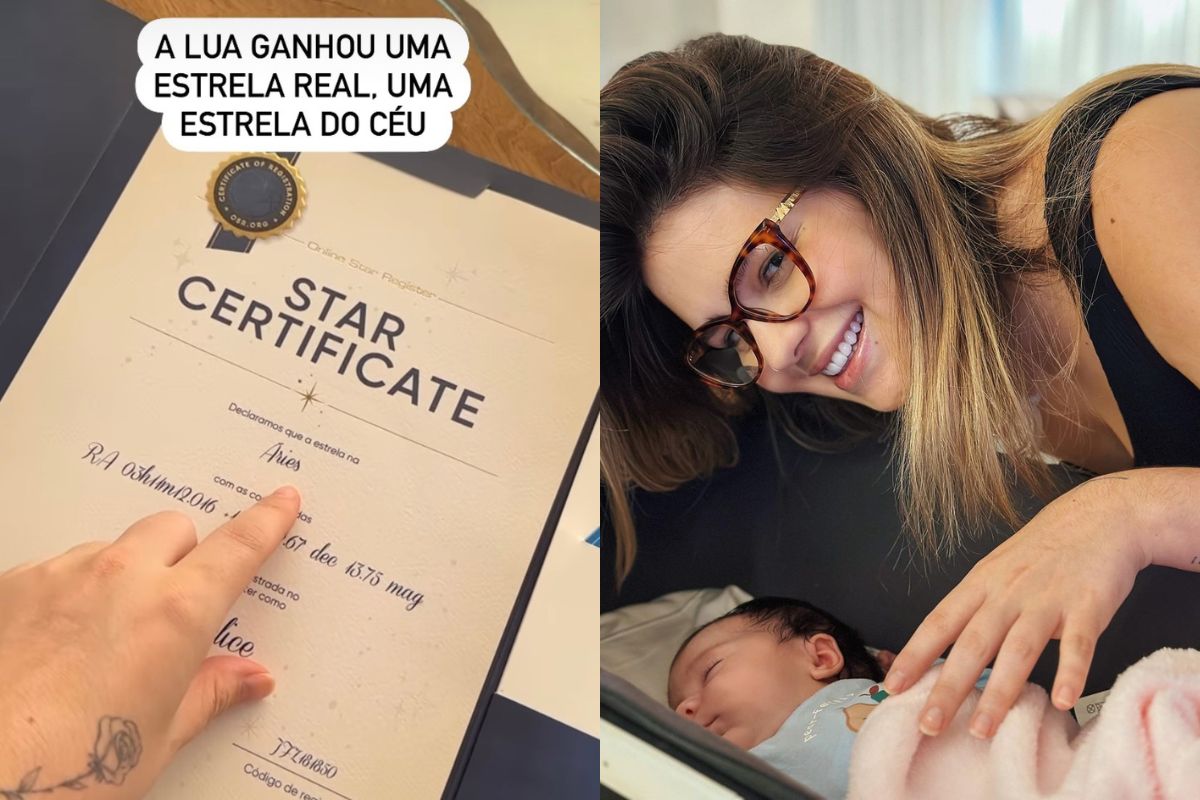 Viih Tube mostra certificado de estrela que comprou para a filha Lua