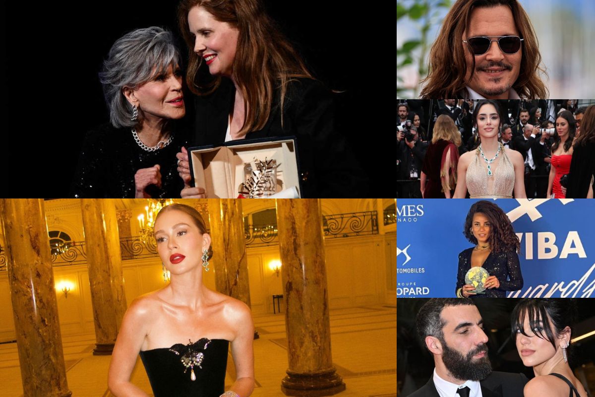 Jane Fonda, Marina Ruy Barbosa, Johnny Depp, Bruna Biancardi, Domitila Barros e Dua Lipa no festival de Cannes