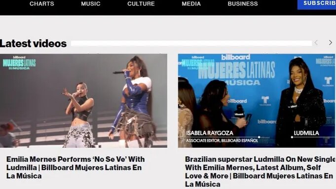 Ludmilla em destaque na Billboard