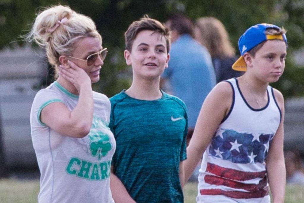 Britney Spears com os filhos