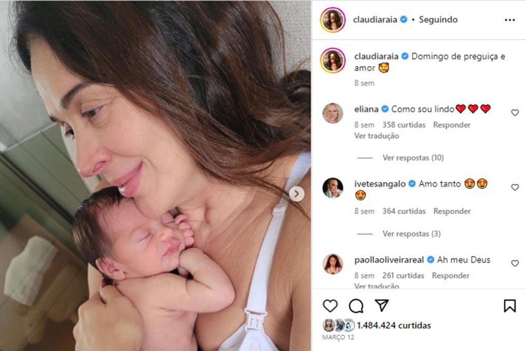 Claudia Raia com o filho Luca