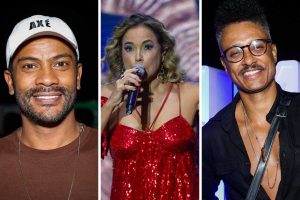 fotomontagem de samuel de assis, daniela mercury e orlando caldeira no festival tim music rio