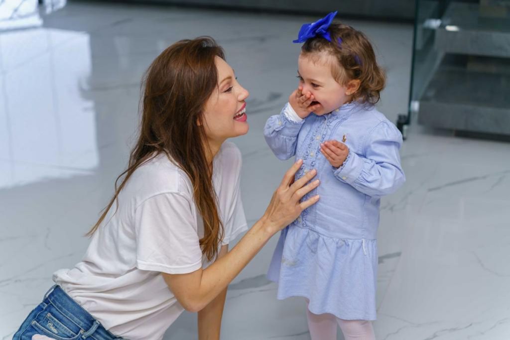 Júlia Pereira com a filha Suzanne