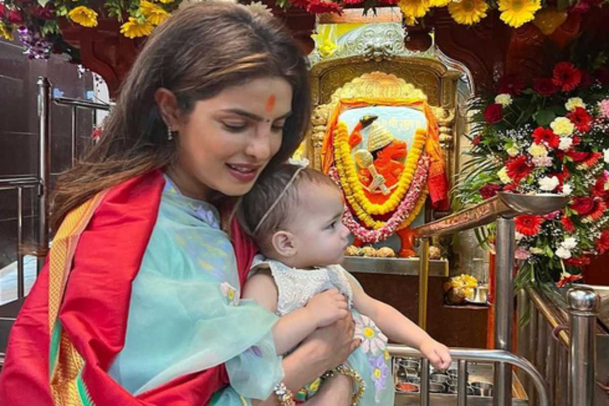 Priyanka Chopra com a filha Malti