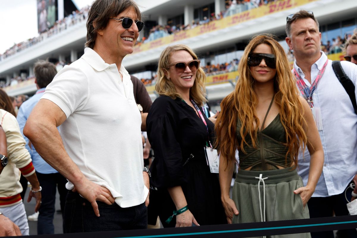 Shakira e Tom Cruise no GP de Fórmula 1 em Miami