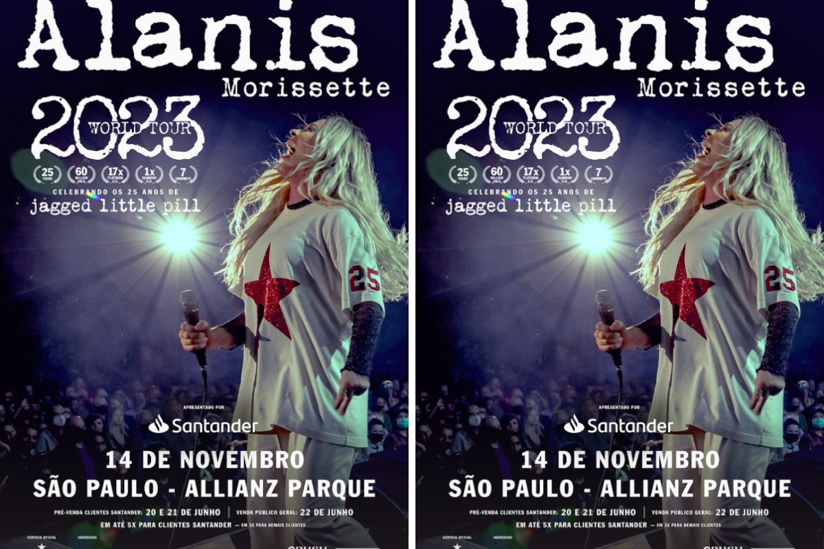 Alanis Morissette cartaz de show